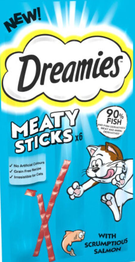 Dreamies Meaty Sticks Salmon Cat Treats 30g - Jacks Pet and Country