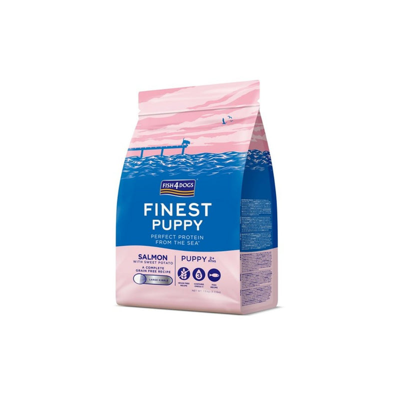 Fish4Dogs Finest Puppy Salmon with Sweet Potato (Large Kibble) 1.5kg - Jacks Pet and Country