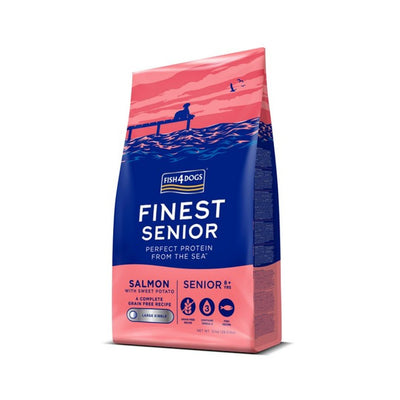 Fish4Dogs Finest Senior Salmon with Sweet Potato (Large Kibble) 12kg - Jacks Pet and Country