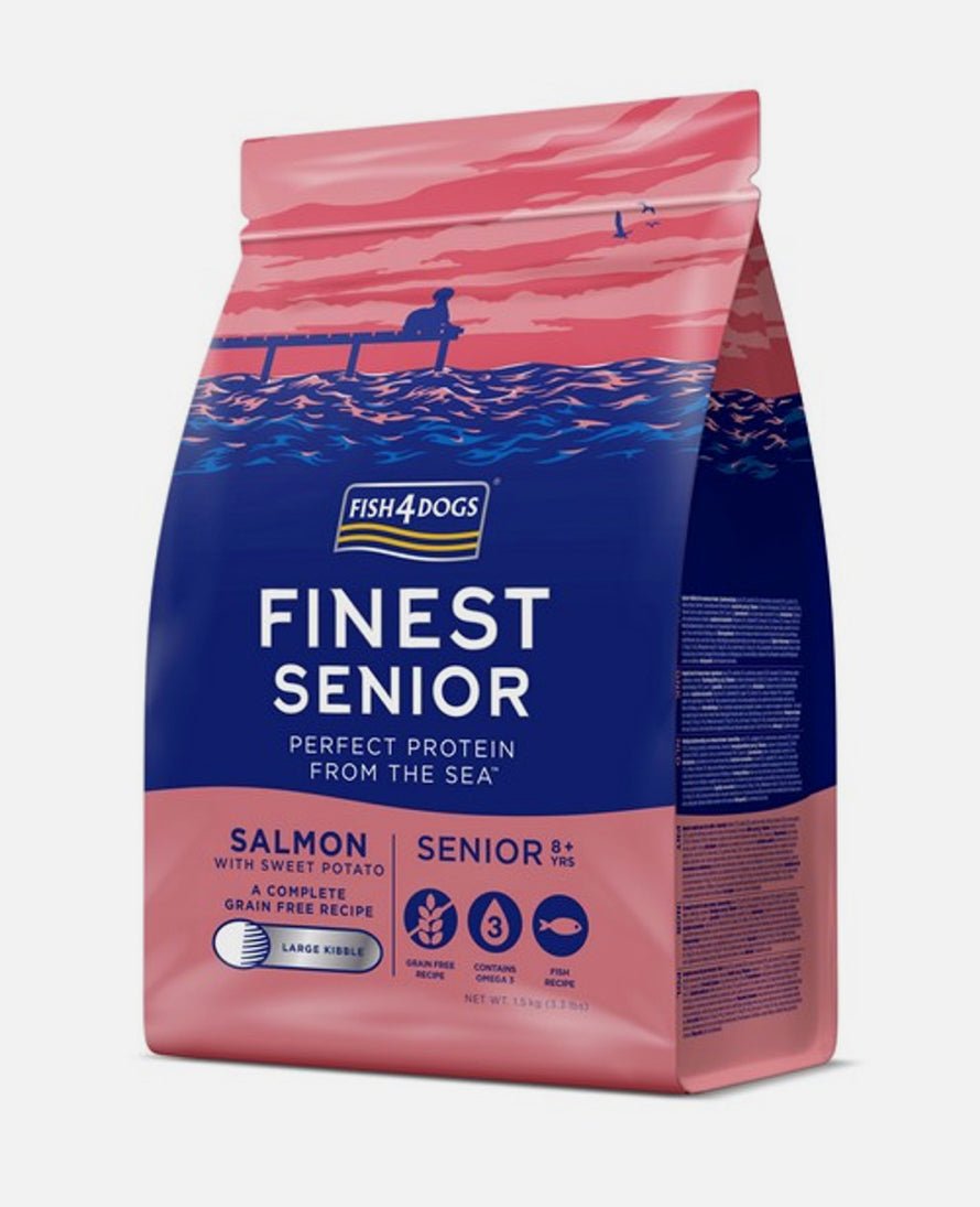 Fish4dogs Finest Senior Salmon with Sweet Potato Large Kibble - Jack’s ...