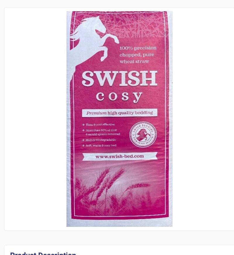 Swish Cosy Wheat Bedding Pink Bake 20kg - Jacks Pet and Country