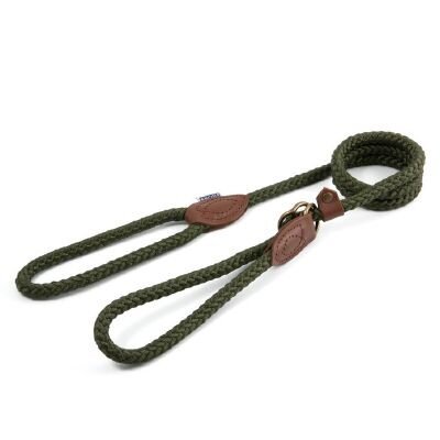Ancol Heritage Collection Rope Slip with Halter Lead Green 12mm x 1.5m - Jacks Pet and Country