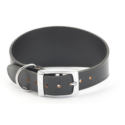 Ancol Leather Greyhound Collar Black - Jacks Pet and Country