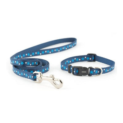 Ancol Small Bite Star Collar & Lead Puppy Set Blue - Jacks Pet and Country