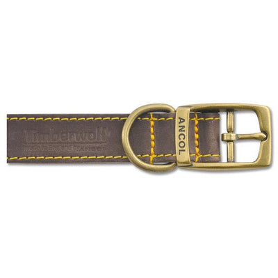 Ancol Timberwolf Sable Leather Collar - Jacks Pet and Country