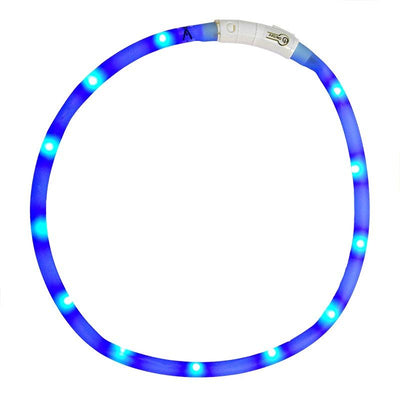 Ancol USB Rechargeable Flashing Dog Collar Blue - Jacks Pet and Country
