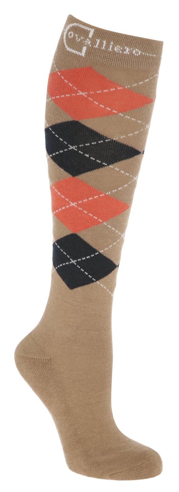 Covalliero Riding Socks in Wood/Coral/Navy - Jacks Pet and Country