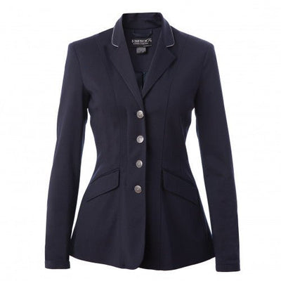 Equetech Jersey Deluxe Competition Jacket Navy with Silver - Jacks Pet and Country
