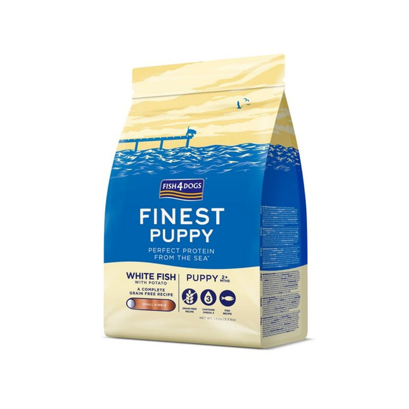 Fish4Dogs Finest Puppy White Fish With Potato (Small Kibble) - Jacks Pet and Country