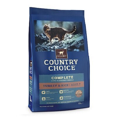 Gelert Country Choice Turkey & Rice Dry Cat Food - Jacks Pet and Country
