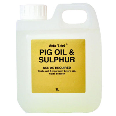Gold Label Pig Oil & Sulphur 1Ltr - Jacks Pet and Country