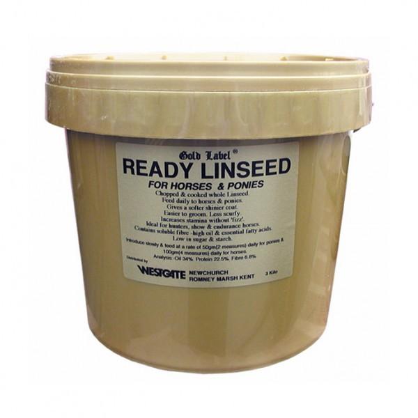 Gold Label Ready Linseed 3kg for horses and ponies 