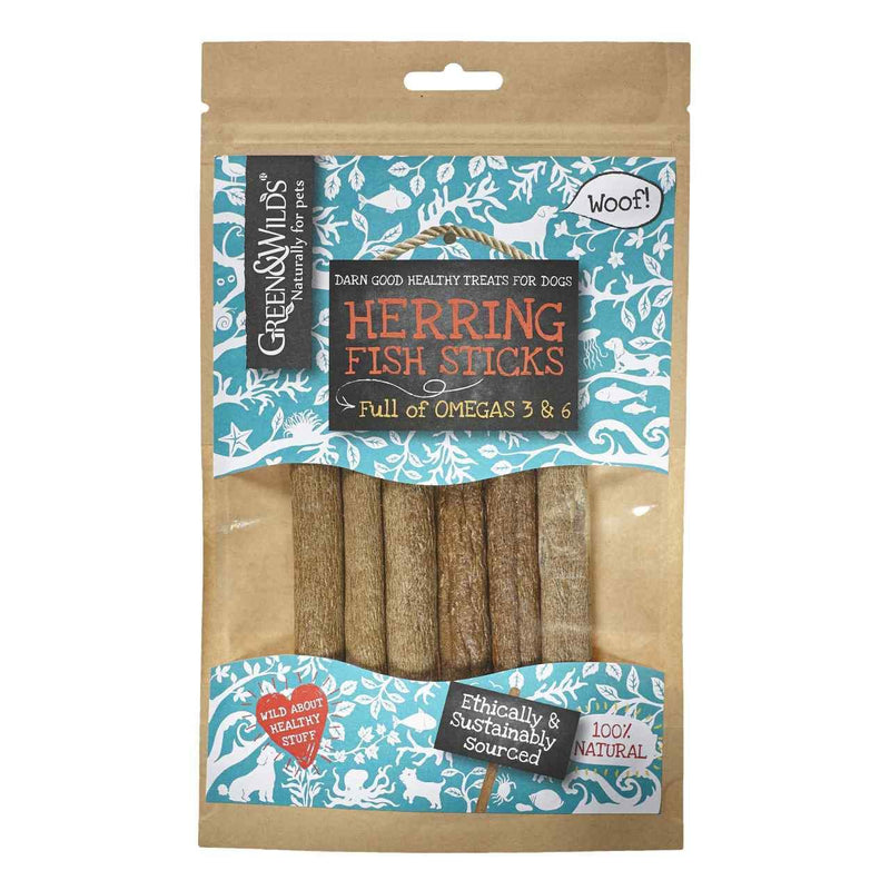 Green and Wilds Herring Fish Sticks - Jacks Pet and Country