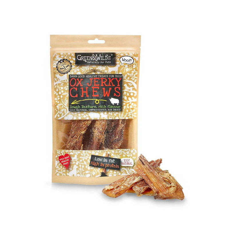 Green and Wilds Ox Jerky Chews 150g - Jacks Pet and Country