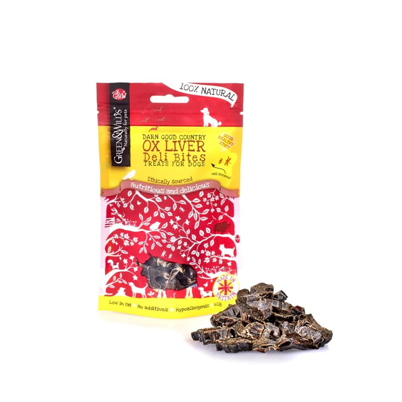 Green and Wilds Ox Liver Deli Bites 40g - Jacks Pet and Country