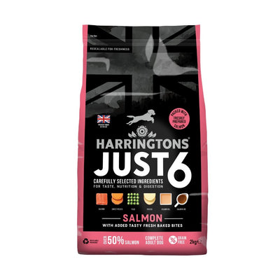 Harringtons Dog Just 6 Salmon 2kg - Jacks Pet and Country