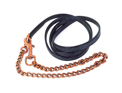 Heritage English Leather Lead & Chain - Jacks Pet and Country