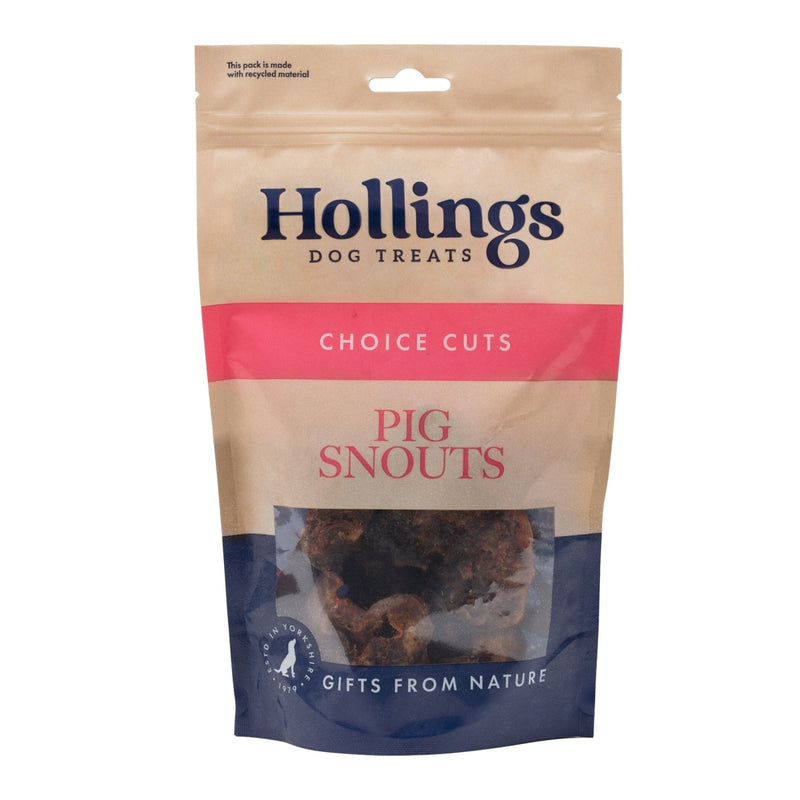 Hollings 100% Natural Pig Snouts 120g - Jacks Pet and Country