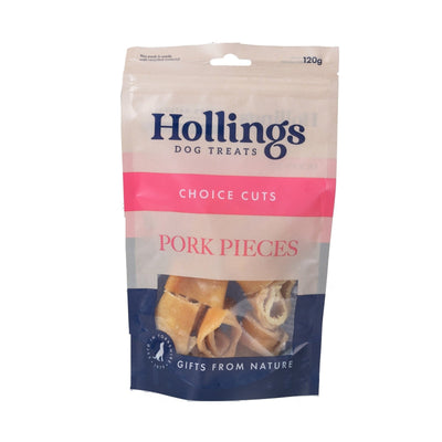 Hollings 100% Natural Pork Pieces, 120g - Jacks Pet and Country
