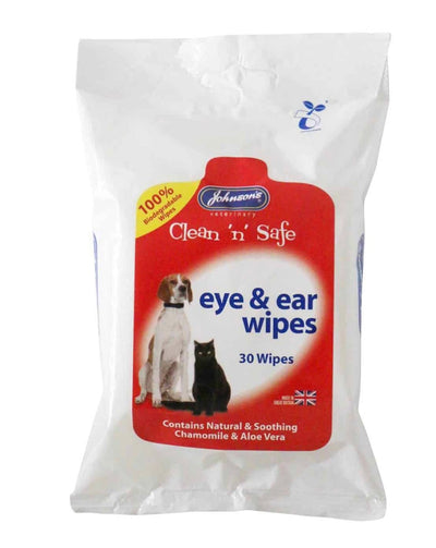Johnson’s Eye & Ear Wipes x 30 - Jacks Pet and Country