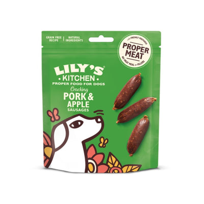 Lily's Kitchen Pork and Apple Sausages Dog Treats 70g - Jacks Pet and Country