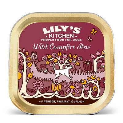 Lily's Kitchen Wild Campfire Stew 150g pack of 5 pack of 10 wet dog food tray venison healthy - Jacks Pet and Country