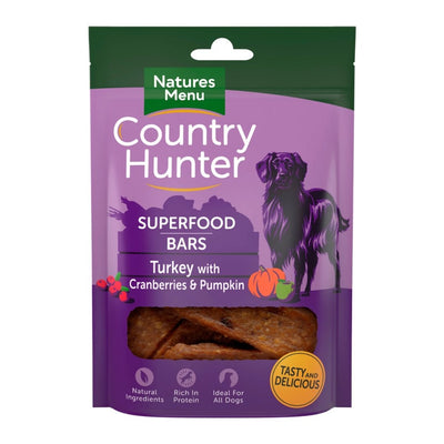 Natures Menu Country Hunter Superfood Bar Turkey Dog Treats, 100g - Jacks Pet and Country