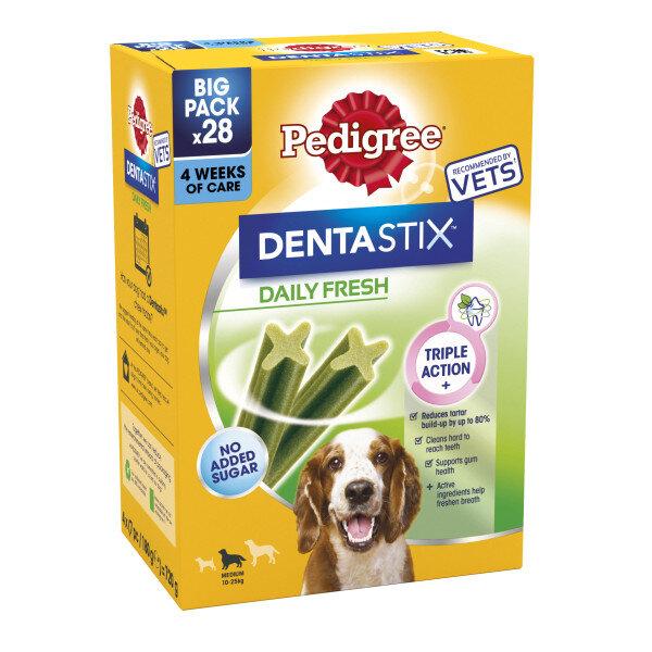Pedigree Dentastix Fresh Daily Dental Chews Medium Dog 28 Chew Big Pack - Jacks Pet and Country