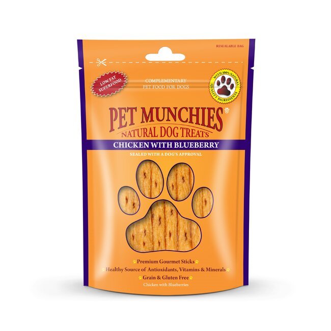 Pet Munchies Chicken with Blueberry Dog Treats - Jacks Pet and Country