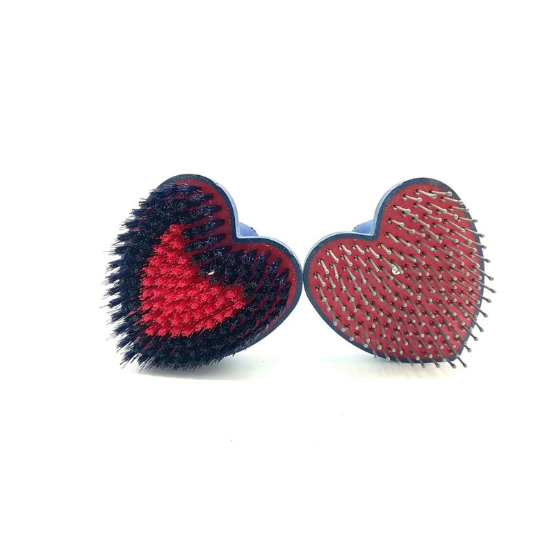 Rhinegold Heart Handle Body Brush 2 piece set - Jacks Pet and Country