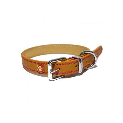 Rosewood Lux Leather Tan Dog Collar - Jacks Pet and Country