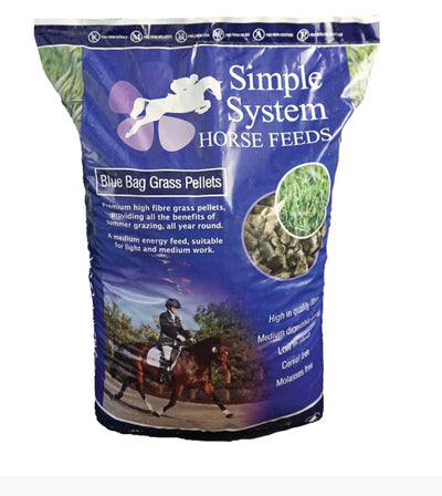 Simple System Blue Bag Grass Pellets 20kg - Jacks Pet and Country