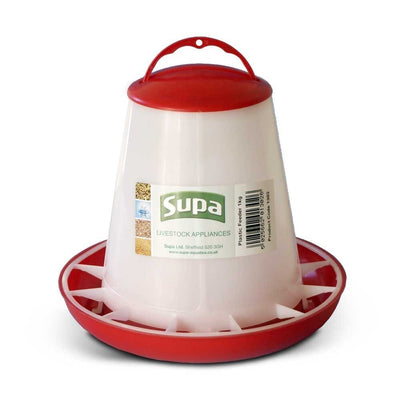 Supa Red & White Poultry Feeder 3kg - Jacks Pet and Country