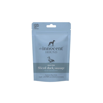 The Innocent Hound Sliced Duck Sausage and Cranberry - Jacks Pet and Country
