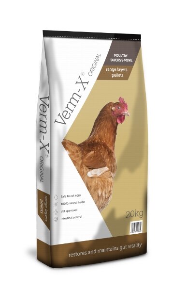 Verm X Layers Pellets 20kg - with Verm X - Jacks Pet and Country