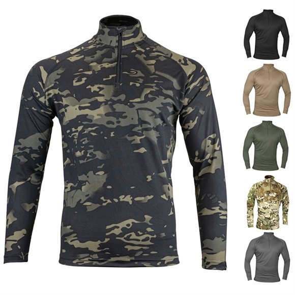 Viper Mesh Tech Armour Top lightweight quarter zip long sleeve tee shirt camouflage