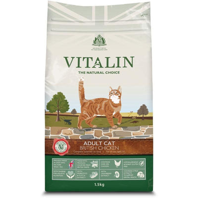 Vitalin British Chicken Adult Cat Food 1.5kg - Jacks Pet and Country