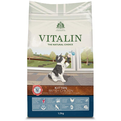 Vitalin British Chicken Kitten Food 1.5kg - Jacks Pet and Country