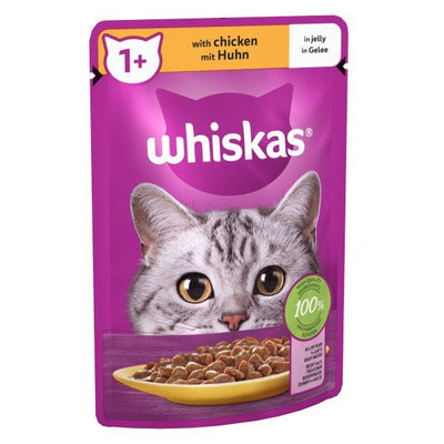 Whiskas Adult 1+ Chicken in Jelly Pouches 28 x 85g - Jacks Pet and Country