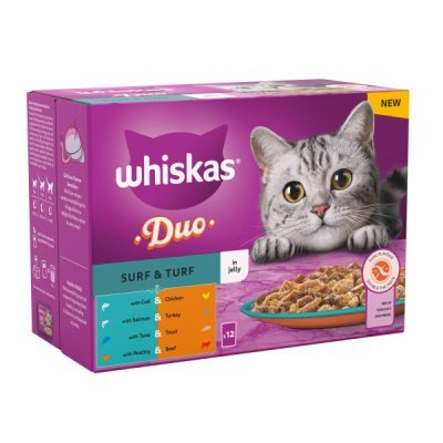 Whiskas Adult 1+ Duo Surf & Turf in Jelly - Jacks Pet and Country