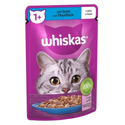 Whiskas Adult 1 + Tuna in Jelly Pouches 28 x 85g - Jacks Pet and Country