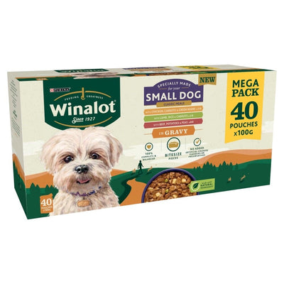 Winalot Small Dog Gravy Pouch Mixed Flavours 40 x 100g - Jacks Pet and Country